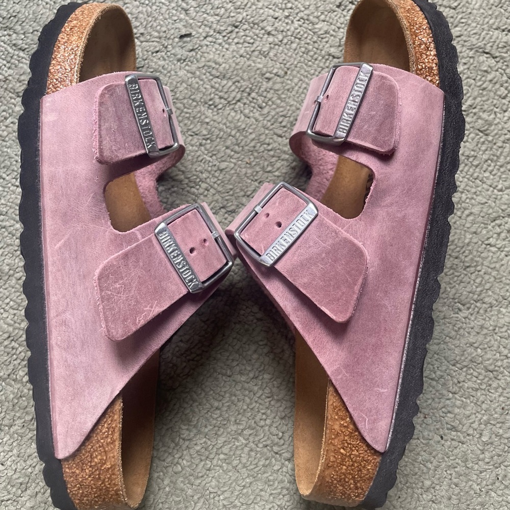 Birkenstock Arizona lavender oiled leather 38/7 narrow - Picture 3 of 8